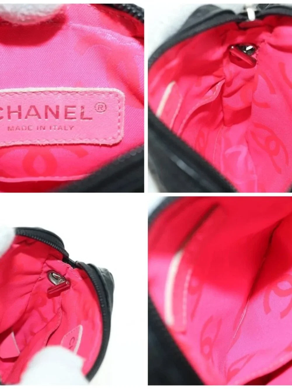 CHANEL Cambon Line Matelasse Shoulder Bag Leather Black Silver CC Auth bs34918M